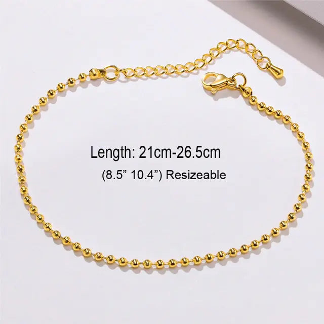 Adjustable Snake Chain Anklet for Women Girls