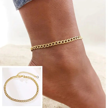 Adjustable Snake Chain Anklet for Women Girls