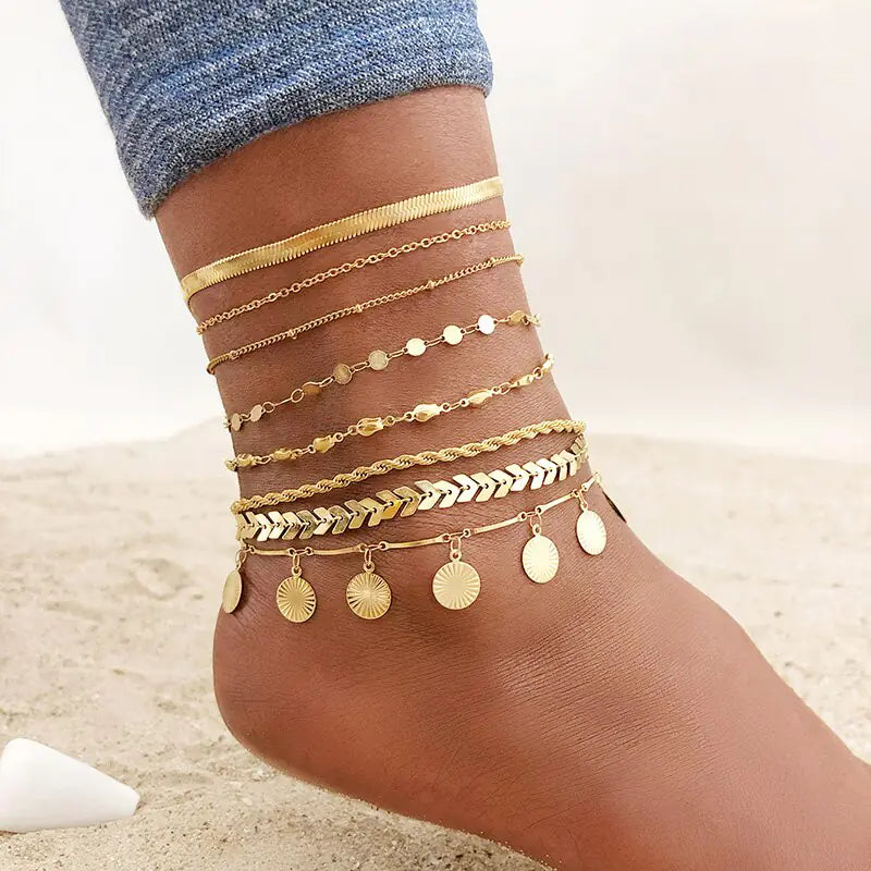 Adjustable Snake Chain Anklet for Women Girls