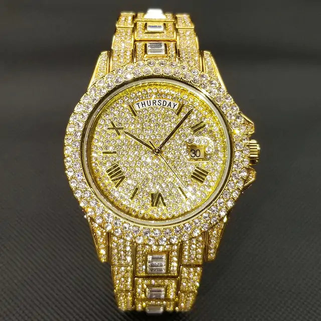 MISSFOX Diamond Watch For Men