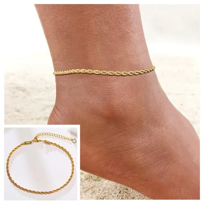 Adjustable Snake Chain Anklet for Women Girls