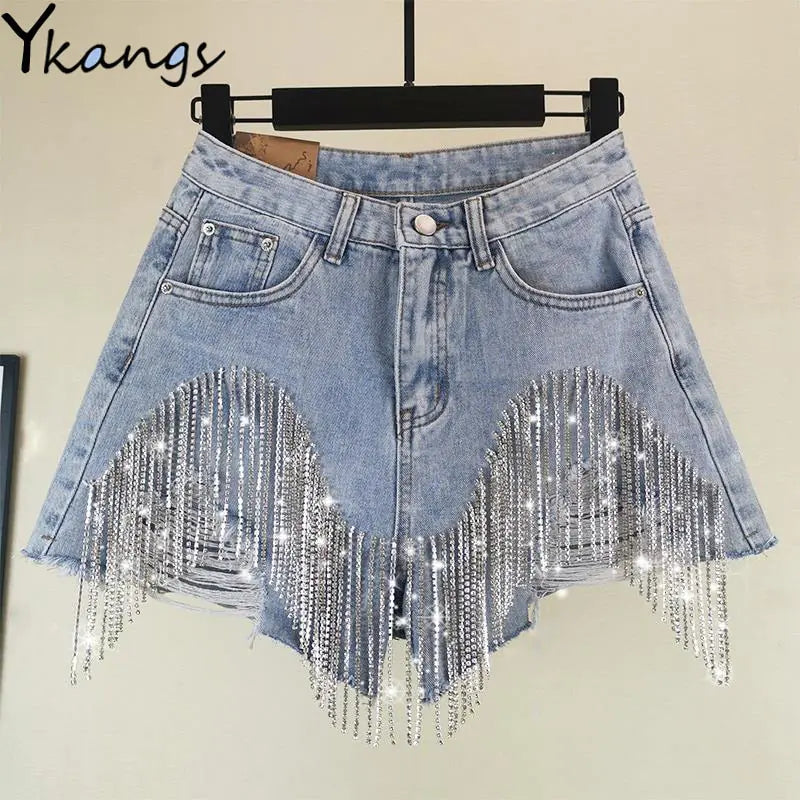 Women luxurious Tassel Rhinestone Fringed