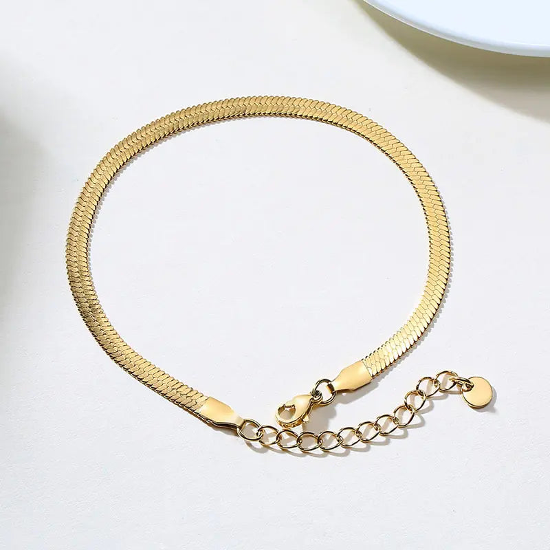 Adjustable Snake Chain Anklet for Women Girls