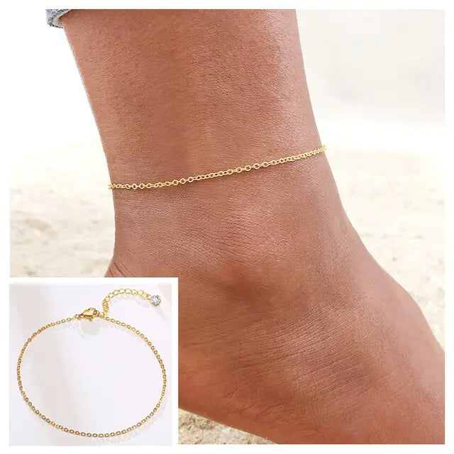 Adjustable Snake Chain Anklet for Women Girls